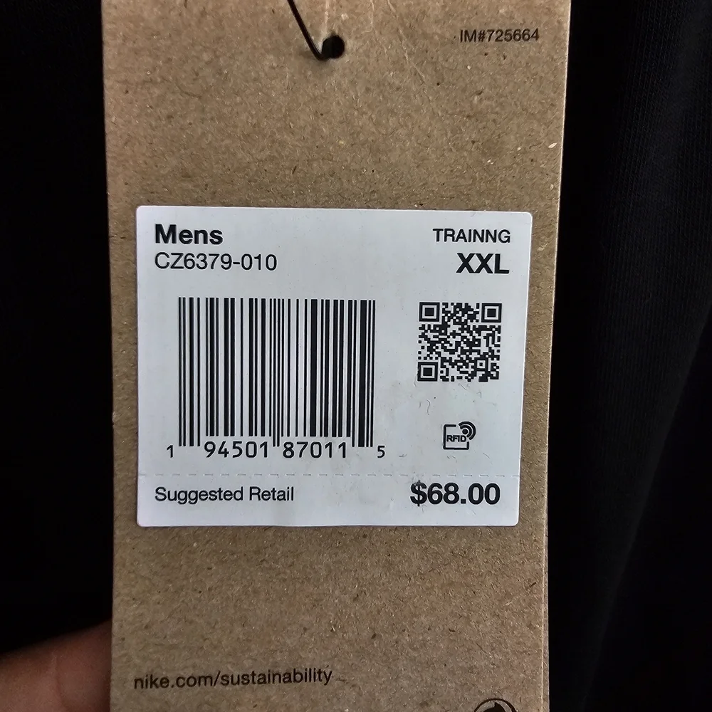 Nike Men's Black Joggers with White Swoosh